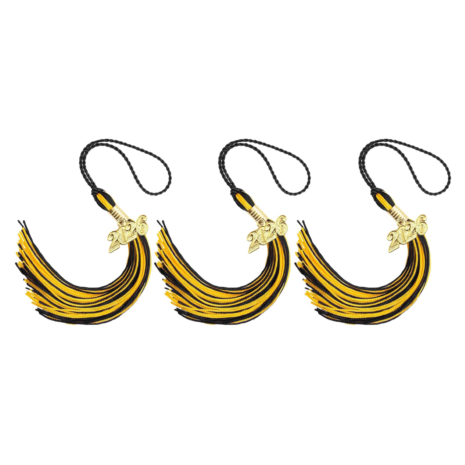 Tsophreniq Rayon Graduation Cap Tassels 2026 Year Sturdy Attachment for Commencement Ceremony Rayon Cap Tassels