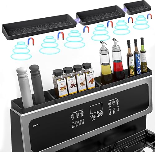 Estante magnético de silicona de 30"24"20" para estufa para utensilios de cocina, suave, flexible, fuerte, magnético, resistente al calor, sobre la