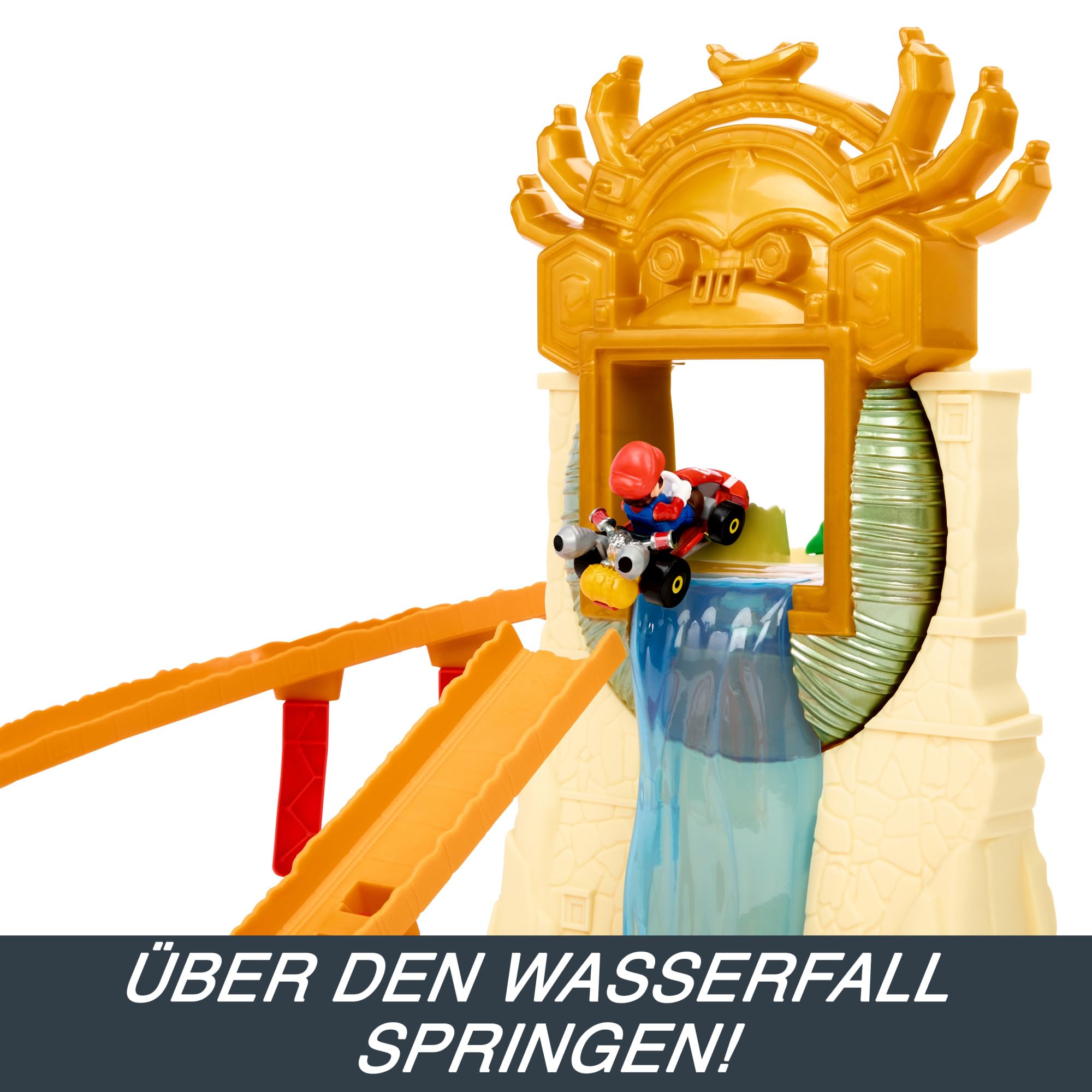 HOT WHEELS Super Mario Bros. - Dschungel-Königreich Rennstrecke Spielset inklusive Mario Die-Cast-Spielzeugauto - Erlebe die Abenteuer aus dem Film zu Hause, HMK49