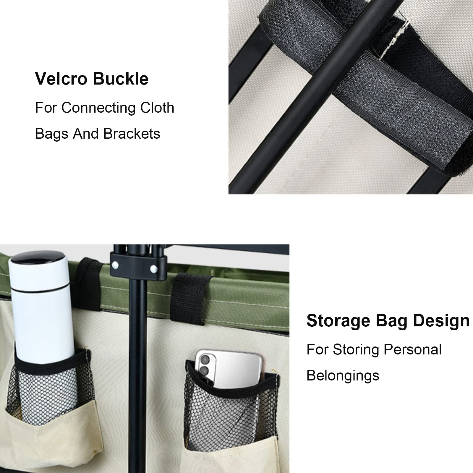 Carrello Pieghevole Pieghevole per Esterni Carrello da Campeggio con Maniglia Regolabile per Picnic Carro con Grande Volume di Stivaggio Carrello Pieghevole a 4 Ruote