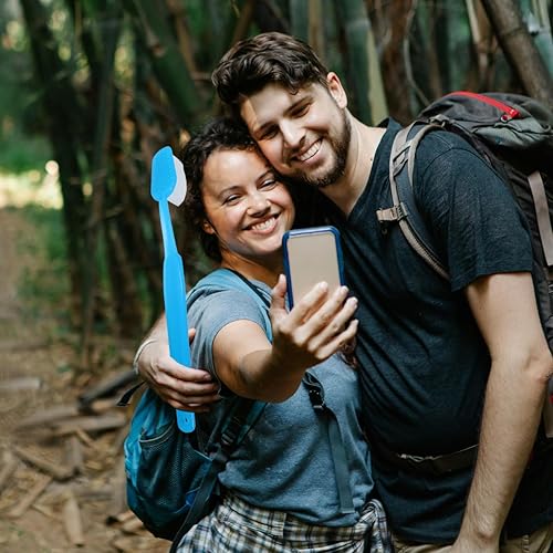 Miniatura 8 de POPETPOP Cepillo de dientes gigante, accesorio para cepillo de dientes gigante, artículos cómicamente grandes, cepillo de dientes de demostración de