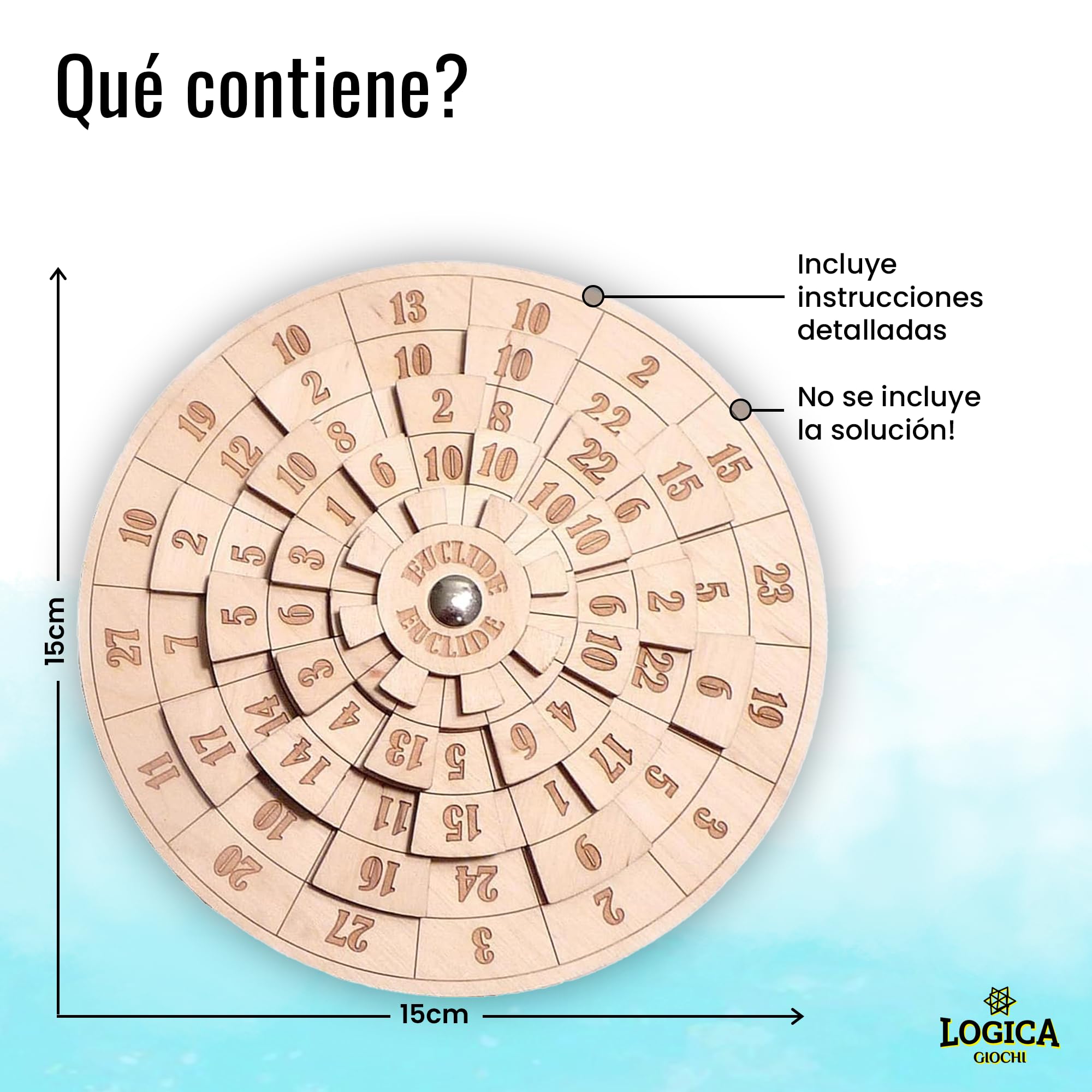 Logica Juegos Art. Euclide – Rompecabezas matemático – Dificultad 4/6 Extreme – Euclide Collection