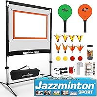 Jazzminton Sport Original Paddle Net Game - Indoor Outdoor Pickleball Badminton Alternative for Family Fun