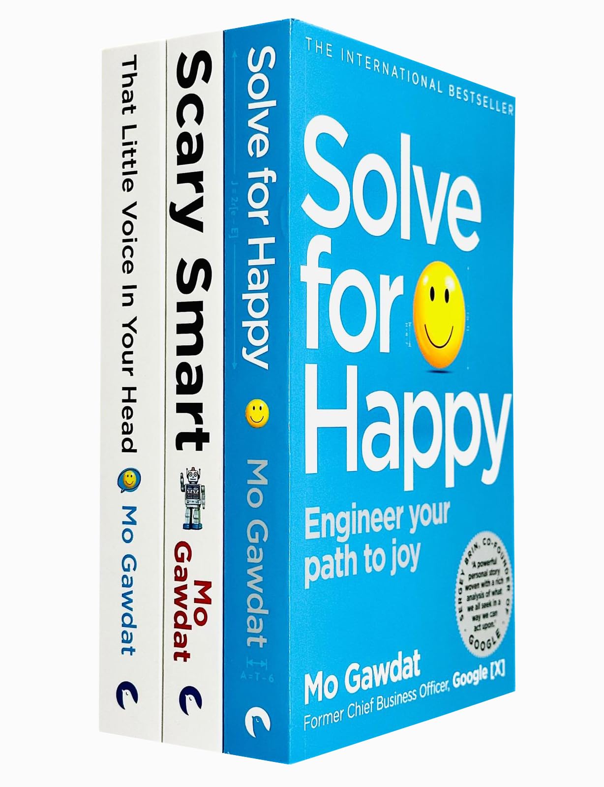 Set di 3 libri della collezione Mo Gawdat (Quella vocina nella tua testa, Risolvi la felicità, la paura e l'intelligenza)