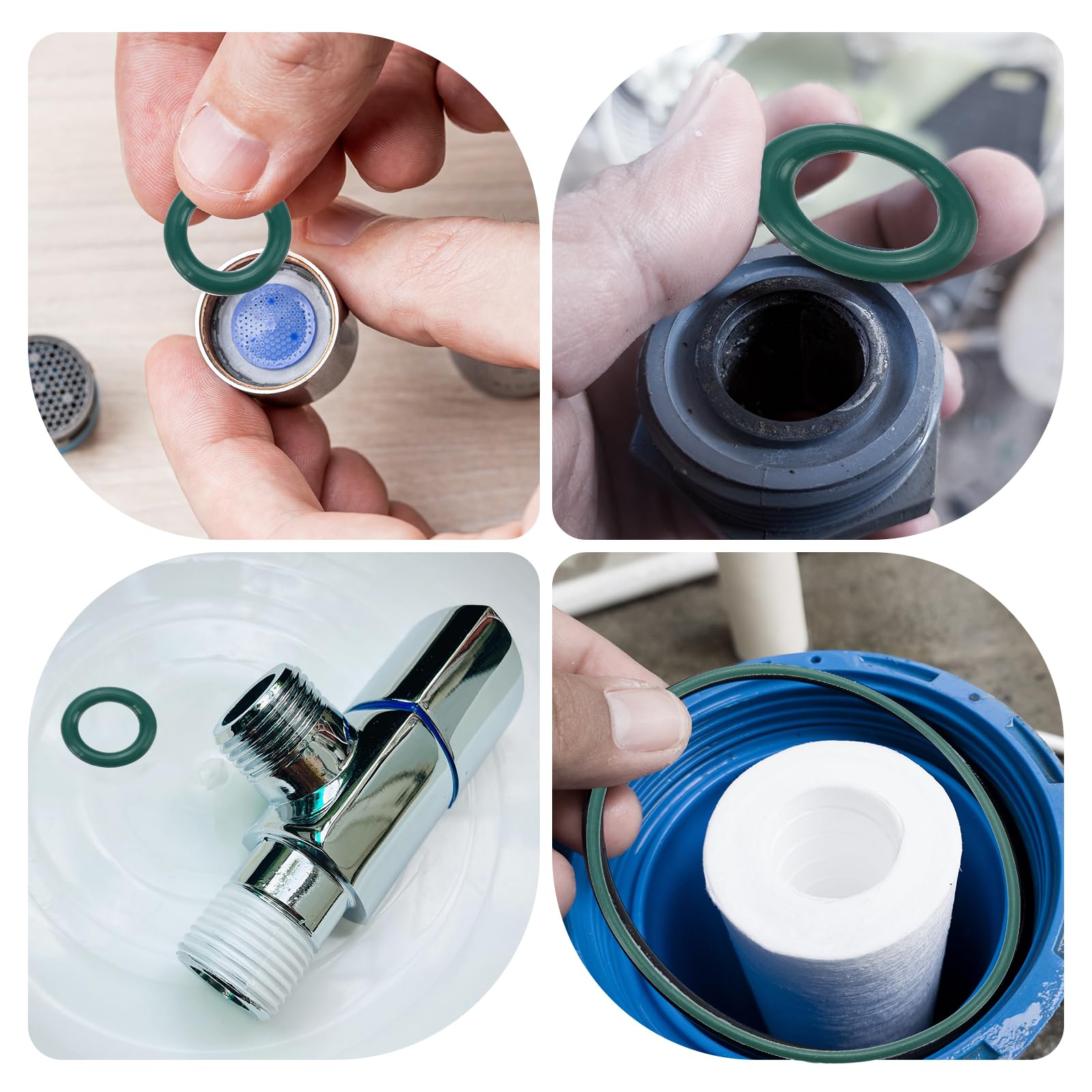 PATIKIL Anello O-Ring Gomma Fluorurata 7,5mm OD x 4,5mm ID x 1,5mm Larghezza, 20pz Sostituzione Guarnizione Tenuta FKM Metrica per Guarnizioni Idrauliche Valvole Tubi Rubinetti, Verde
