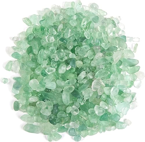 Miniatura 7 de QICQDRAM - Cristales naturales de fluorita verde en masa, 0.9 lb405 g, pequeñas piedras decorativas de cristal en trozos para decoración del hogar y