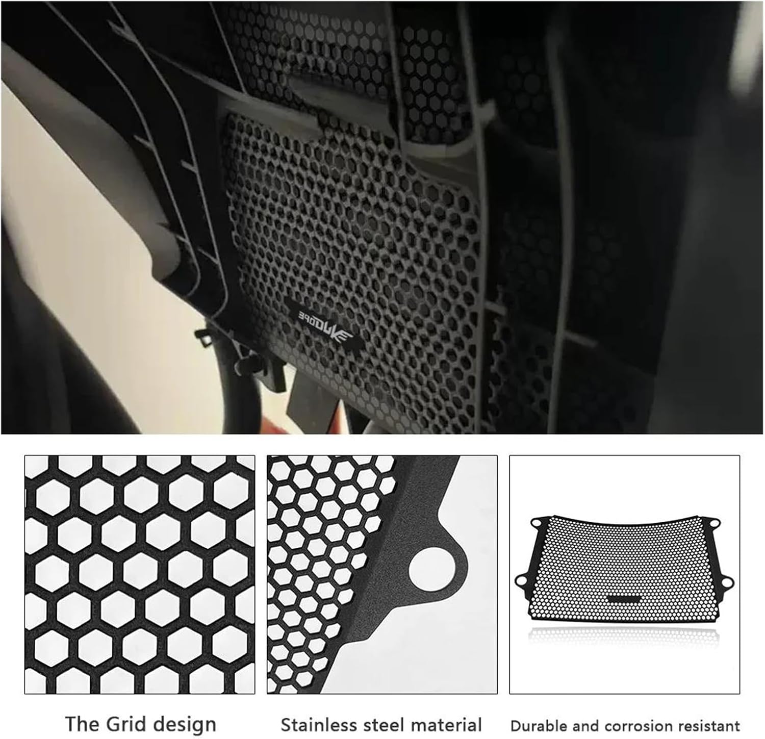 Motorcycle Radiator Grille Guard for KTM Duke 390 Duke390 Husqvarna Svartpilen 401 2024 Radiator Grille Guard Cover Protector Motorcycle Tank Mesh Protector Cover(401)