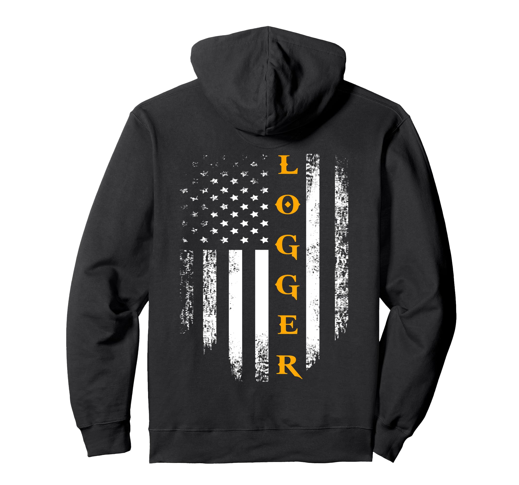 Vintage Logger With American Flag Logging/Carpenter Gift Pullover Hoodie