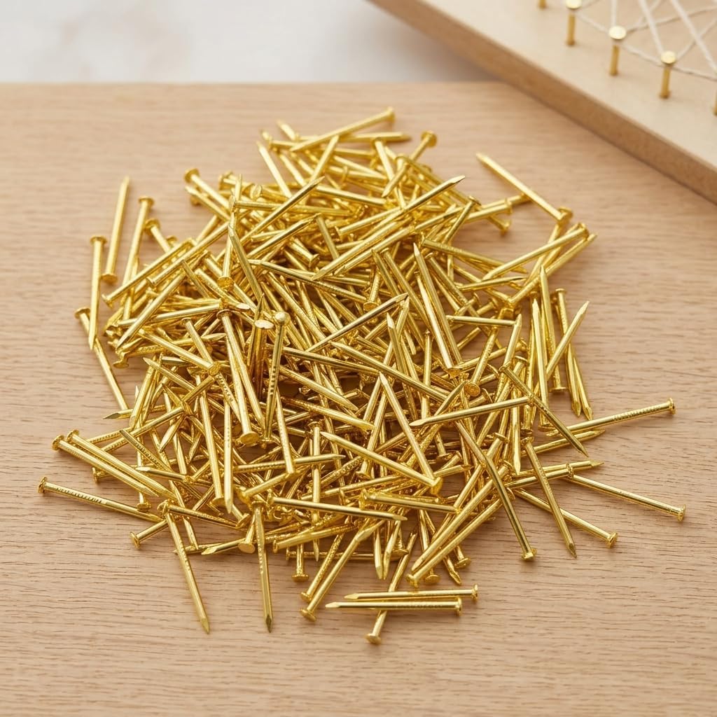 Copper Plated Iron Tiny Nails 300 Pcs Round for String Art