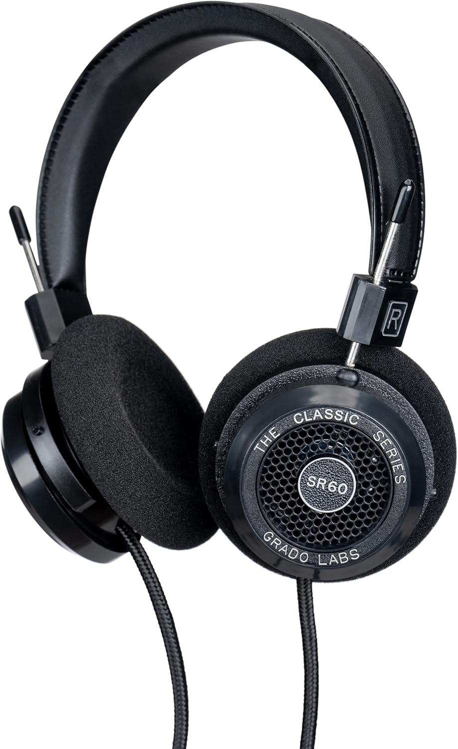 GRADO Classic Series SR60 Open-Back Headphones – Wired, On-Ear, Lightweight, Natural Sound, Home Listening