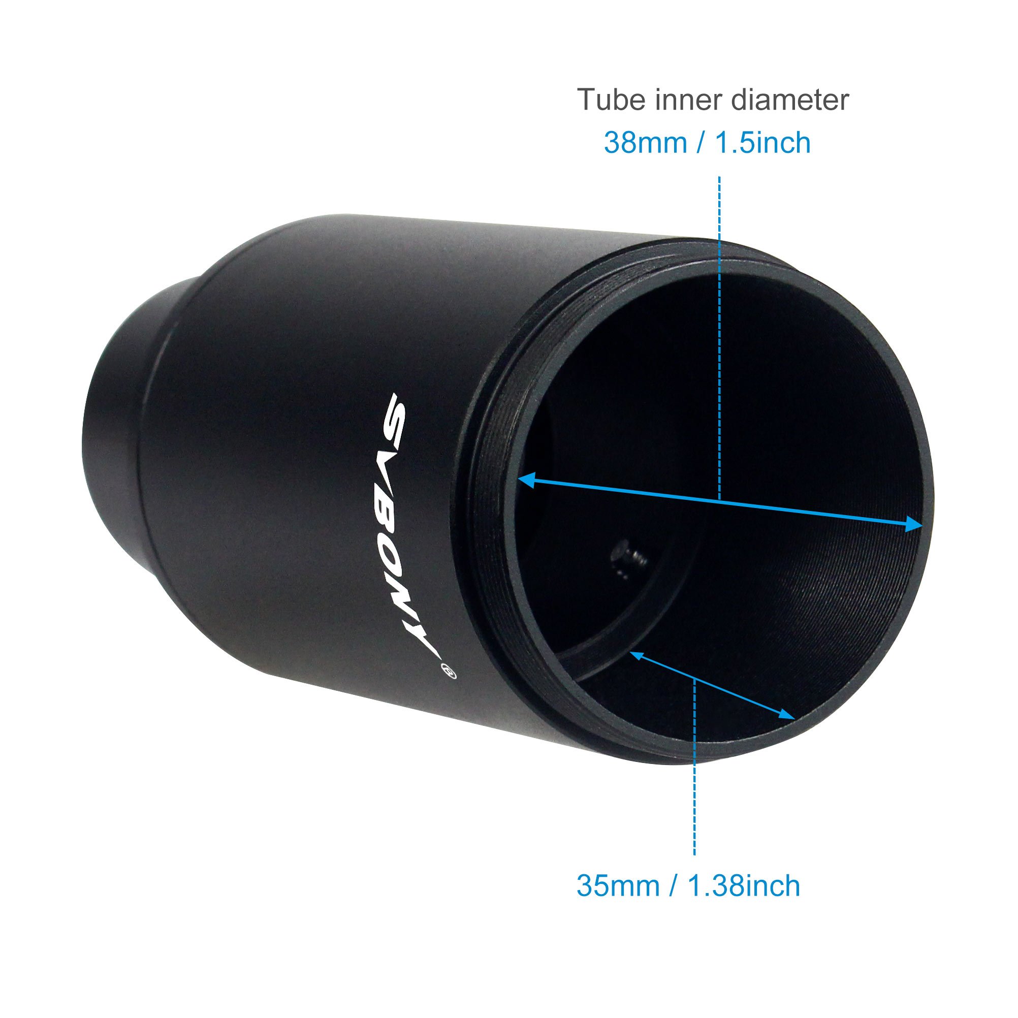 Svbony Adattatore Telescopio Fotocamera, 1,25" Anello Adattatore Telescopio, Tutto Metallo Anello T2 Compatibile con Nikon SLR/DSLR