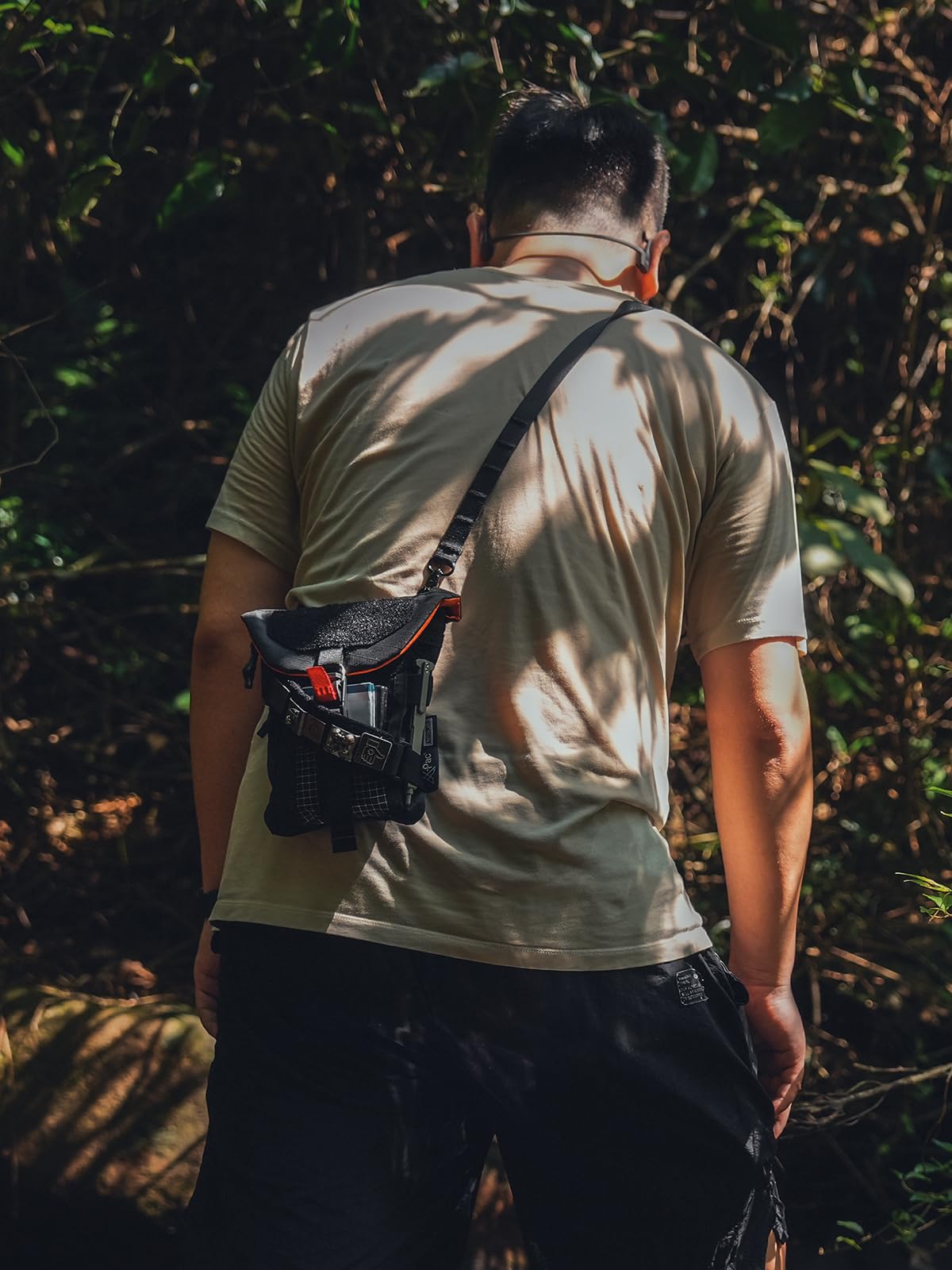 TACTICAL_GEEK EXT14 EDC wielofunkcyjna torba, organizer z kieszenią na karty RFID, lekka torba biodrowa/crossbody z regulowanym paskiem, przenośna organizacja na co dzień