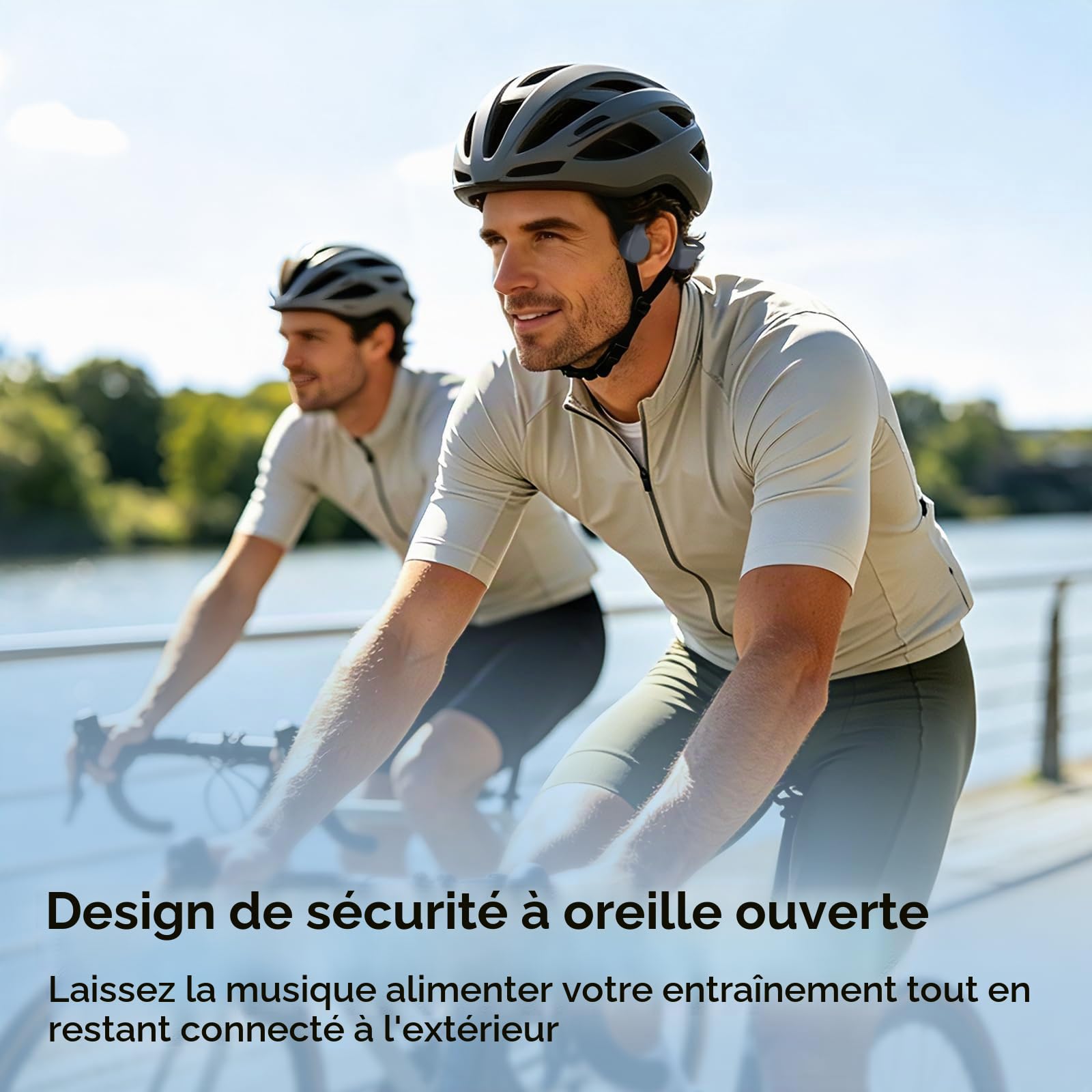 Casque Conduction Osseuse Natation, IP68 Ecouteur Piscine Bluetooth 32 Go