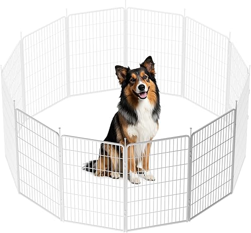 Miniatura 11 de SunsGrove - Cerca para perros, 24 pulgadas de 8 paneles para interiores, corralito para perros pequeños y cachorros, fácil de instalar, cerca