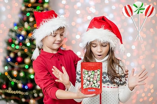 Miniatura 3 de Paleta de bolas dulces navideñas, sabor a fruta mixta, fabricada en Brasil, envuelta individualmente, 0.60 oz (media libra)