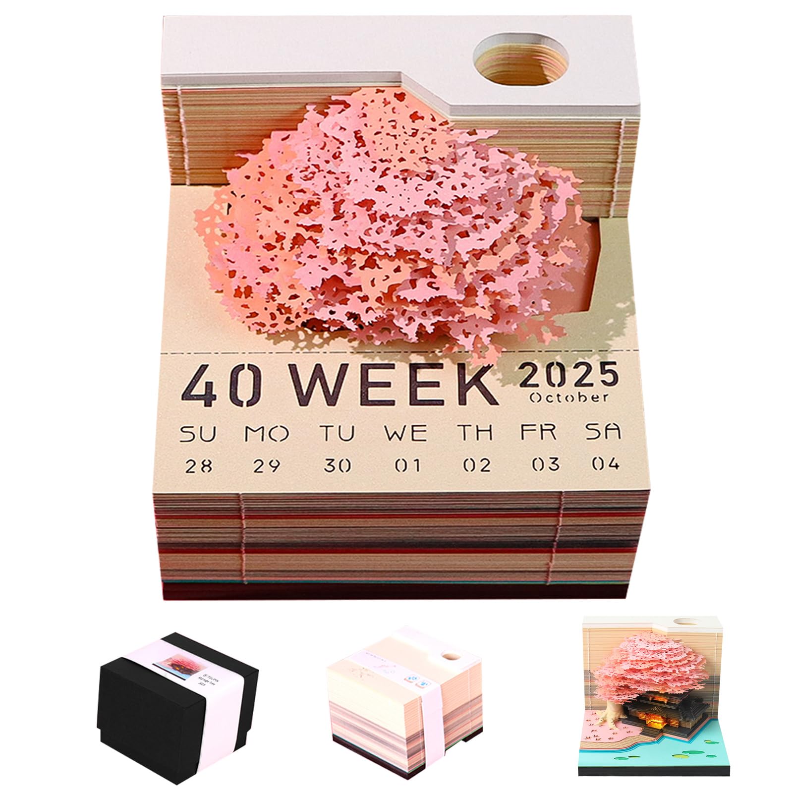 RSLIPIN Time Piece Calendar, 3D Calendar 2025 Desk