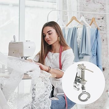 SANTUO Large Metal Free Motion Darning Sewing Machine Presser Foot, Fits Low Shank Singer, Brother, Janome, Babylock, Juki, Kenmore & More, Open Toe Quilting Foot for Sewing & Embroidery