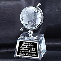 Vista 2 de Globo giratorio de cristal óptico personalizable de 6 pulgadas, incluye personalización