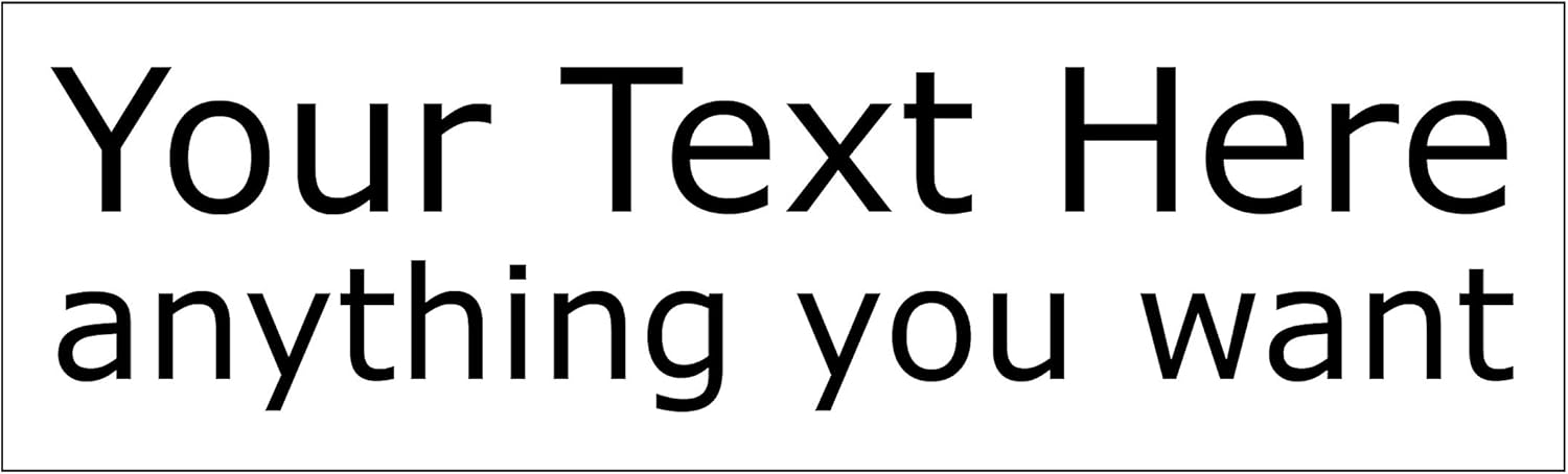 Custom Bumper Sticker Wyco Products Customizable Bumper Sticker (3"x10", Black) -