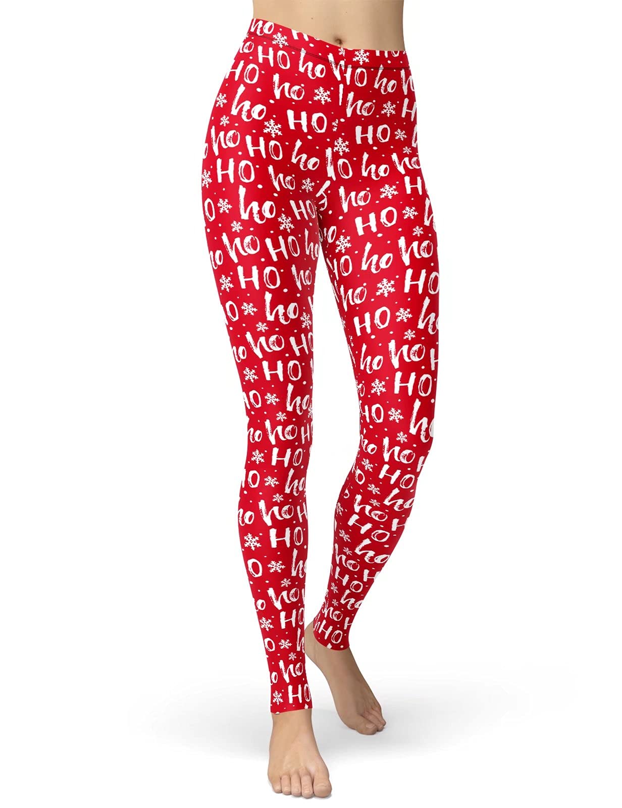 sissycos Women's Christmas Halloween Crossover Leggings High Waisted