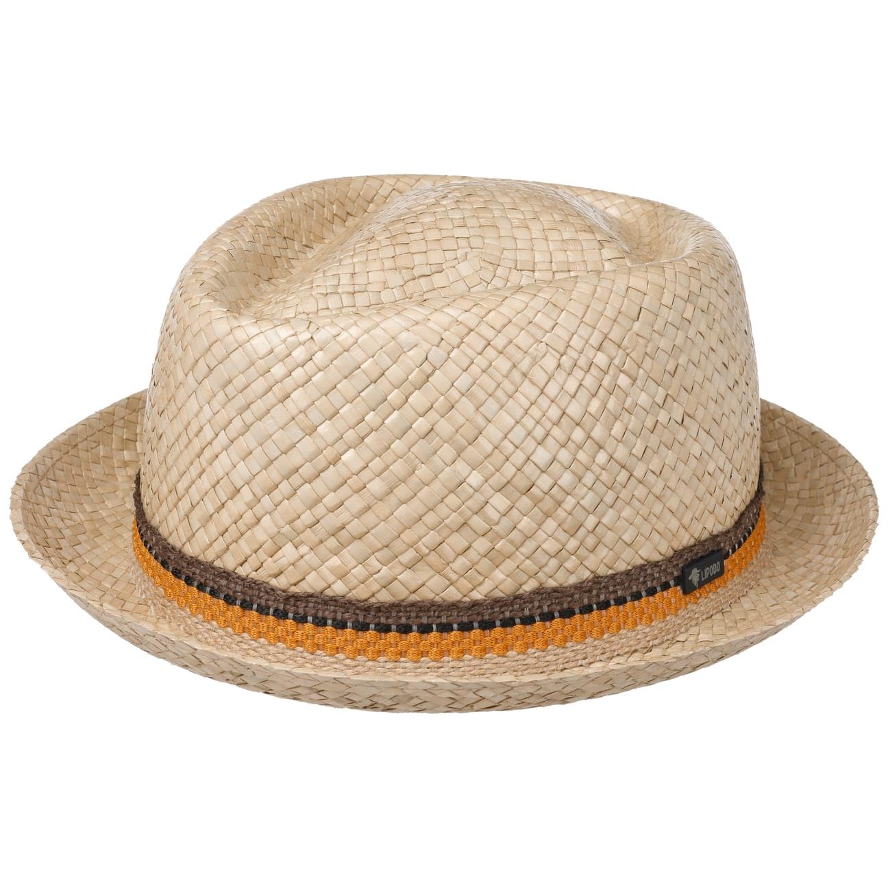 Lipodo Classic Diamond Crown Straw Hat Women/Men Nature 6 3/4-6 7/8