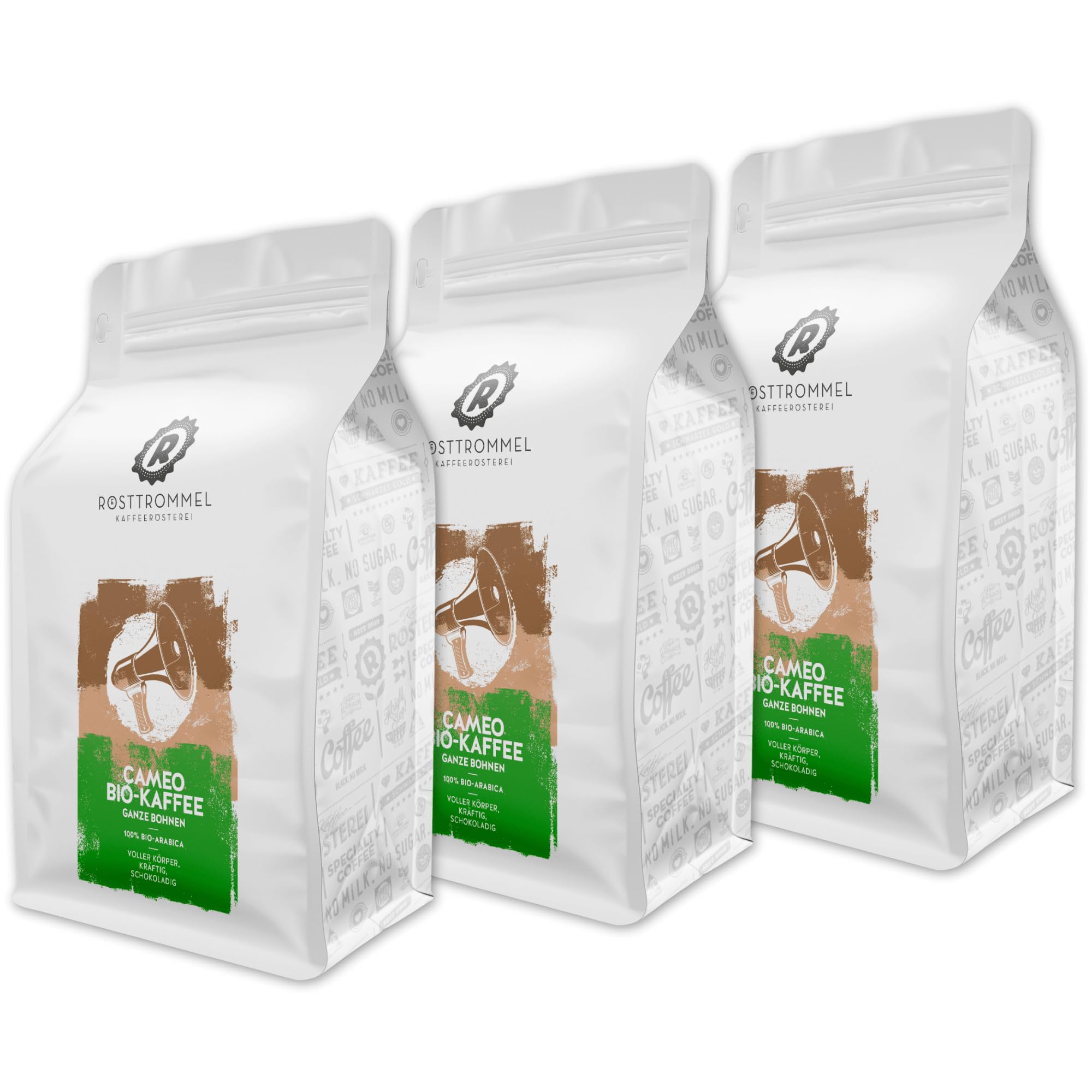 RÖSTTROMMEL Cameo Bio-Kaffee · 100% Arabica · ganze Bohne · 3 kg | Röstgrad 4/10 · Bio-Kaffee aus Honduras · mittelkräftig, Schokolade & Nuss · 100% Arabica · ganze Bohne