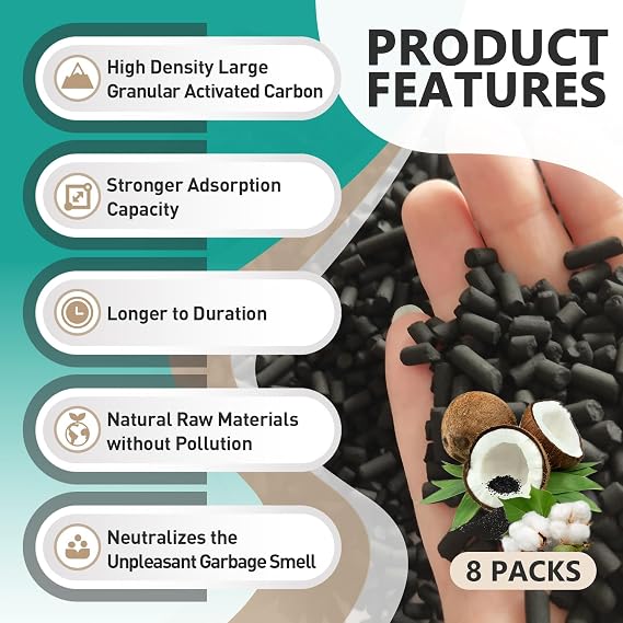 4 Pounds (8-Pack) Filter Refills Compatible with Lomi Smart Waste Composter