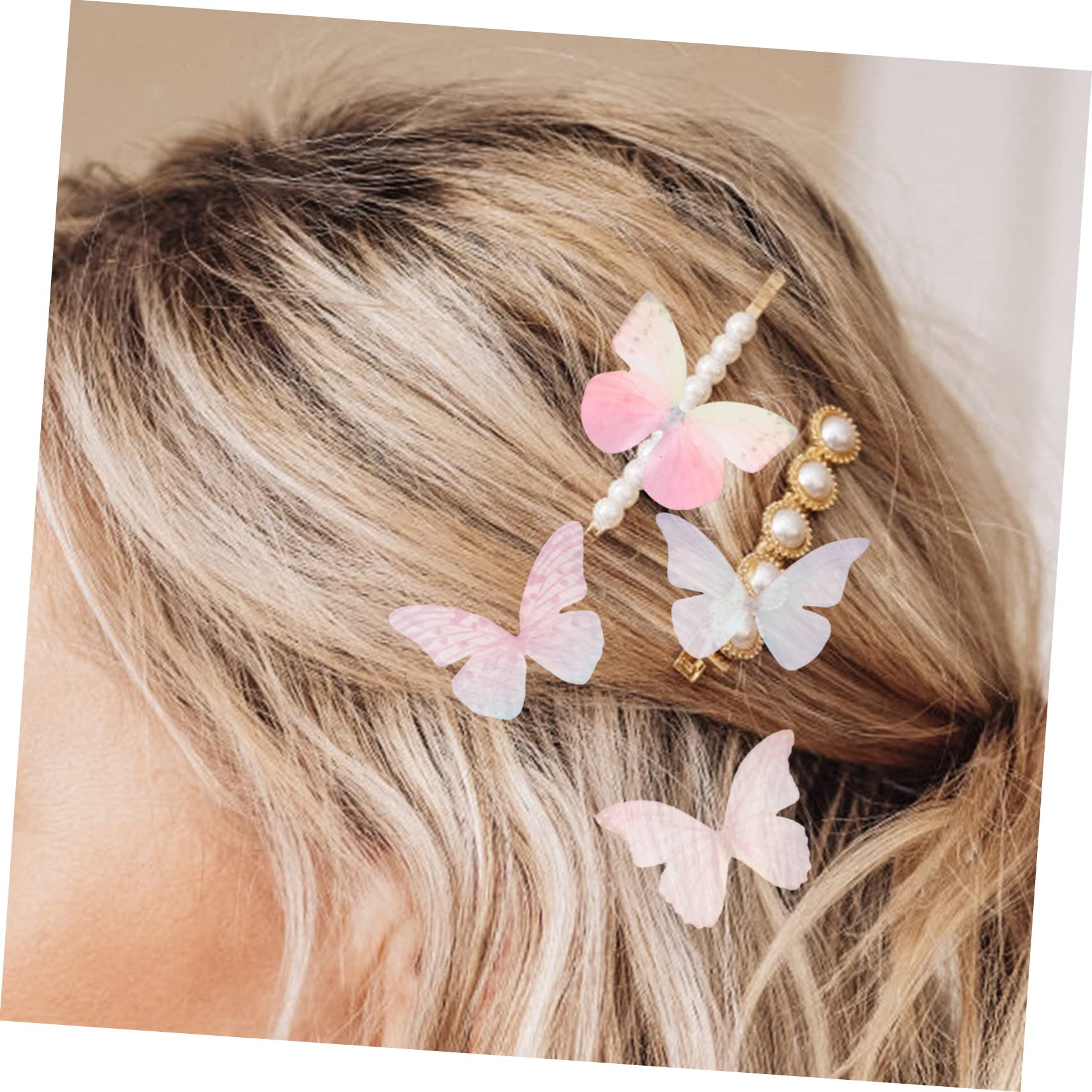 SEWACC 500stücke Schmetterlinge Organza Dekorative Applikationen Für Haarschmuck Und Bastelarbeiten Für Hochzeiten Und Partys Zufällige Farben