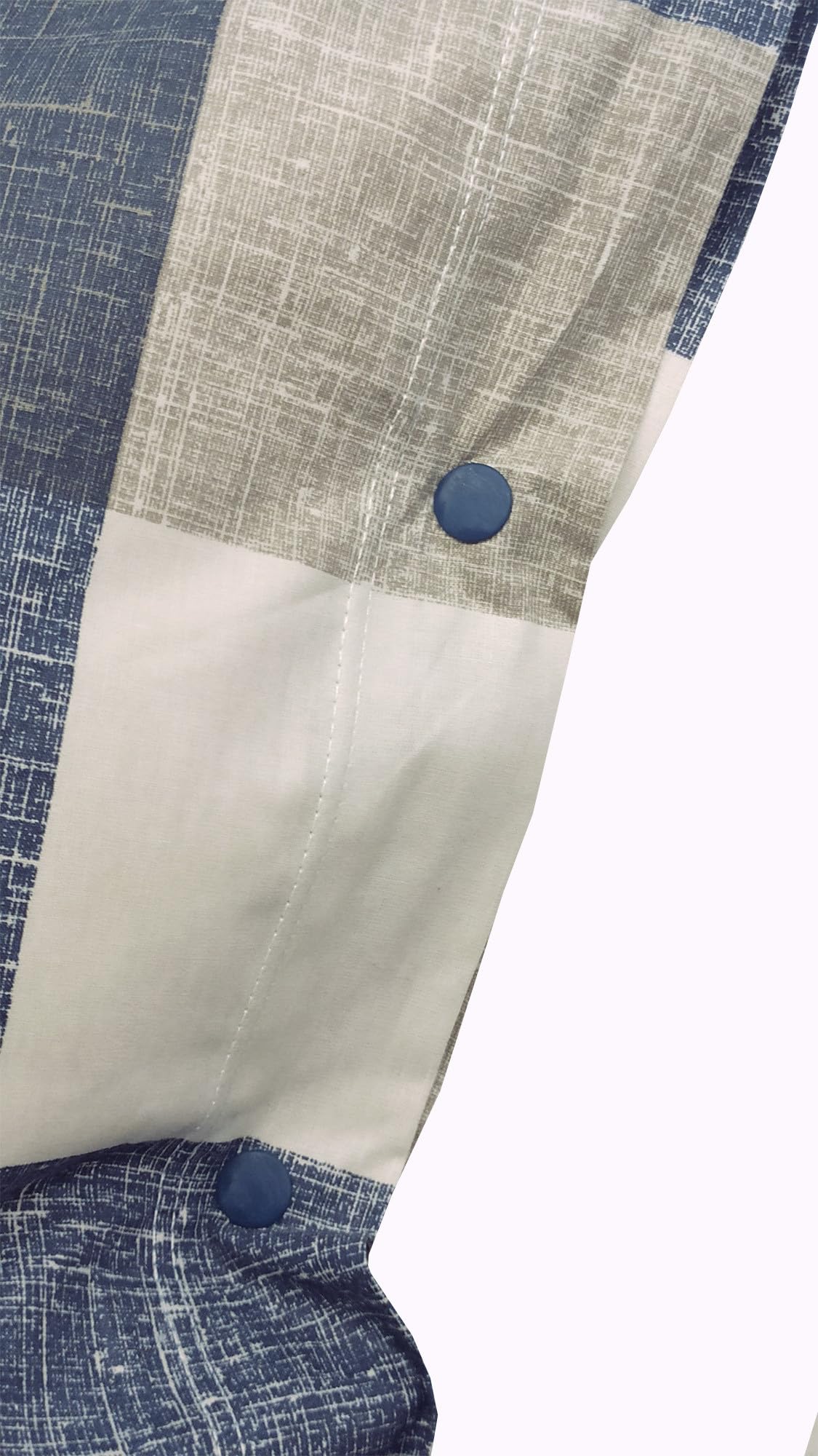 Completo Lenzuola Quadro scozzese Blu 100% cotone Made in Italy - 2 Piazze