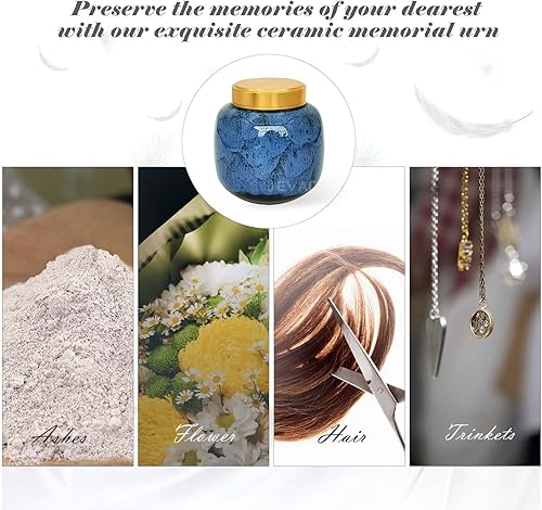 Miniatura 4 de Urnas pequeñas para cenizas, recuerdo apreciado para humanos y mascotas, elegantes urnas de recuerdo para mascotas y humanos, ideales para restos de