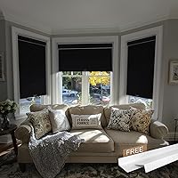 Vista 2 de persianas opacas enrollables para ventanas, persianas enrollables sin cordones, persianas enrollables de tela con aislamiento térmico y protección
