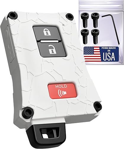 Tacoma Accessories 2016-2022 - Tacoma de 3 generación - Funda para llavero Mod - Compatible con Toyota Tacoma 4Runner Tundra (blanco, tornillos