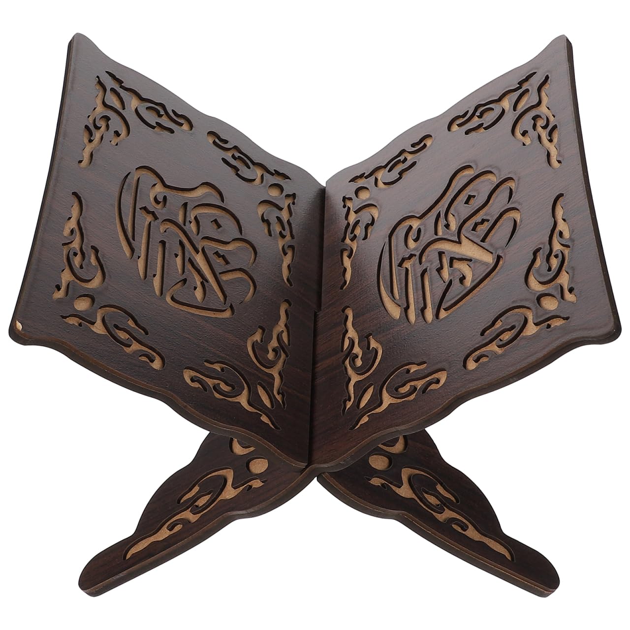 BESTOYARD Wooden Quran Book Stand Muslim Book Holder 8.3x9.4 in Islam Foldable Rehal Bible Magazine Cookbook Display Holder Islam Religious Gift-picture-23