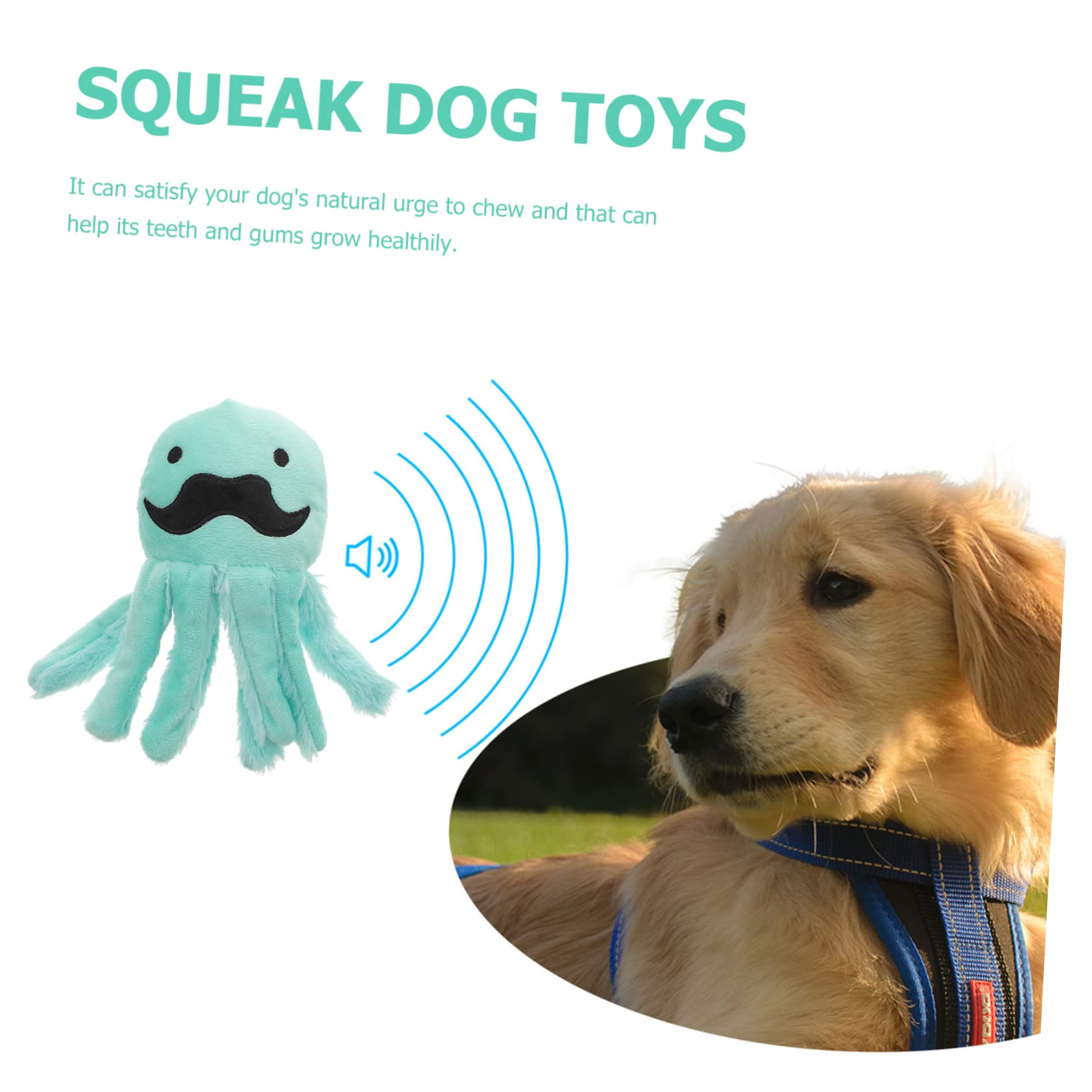 INOOMP 4 Piezas Juguete para Mascotas Juguete para Perros Pequeños Juguetes para Gatos Juguete para Masticar Juguete Peluche Cachorro Felpa Pulpo Papel Sonajero