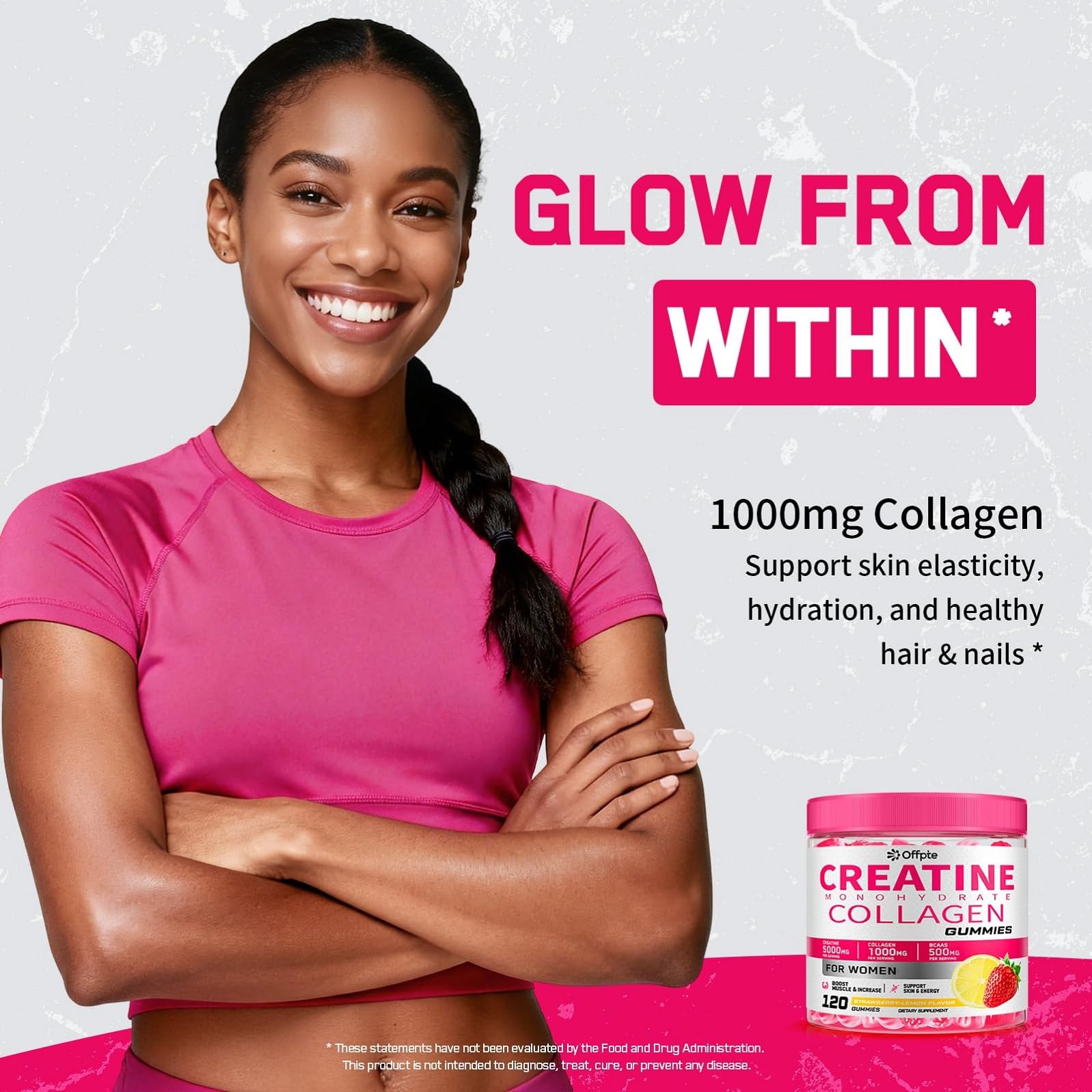 Creatine for Women with Collagen & BCAAs, 120 Ct Creatine Gummies for Women — Amazon image 6