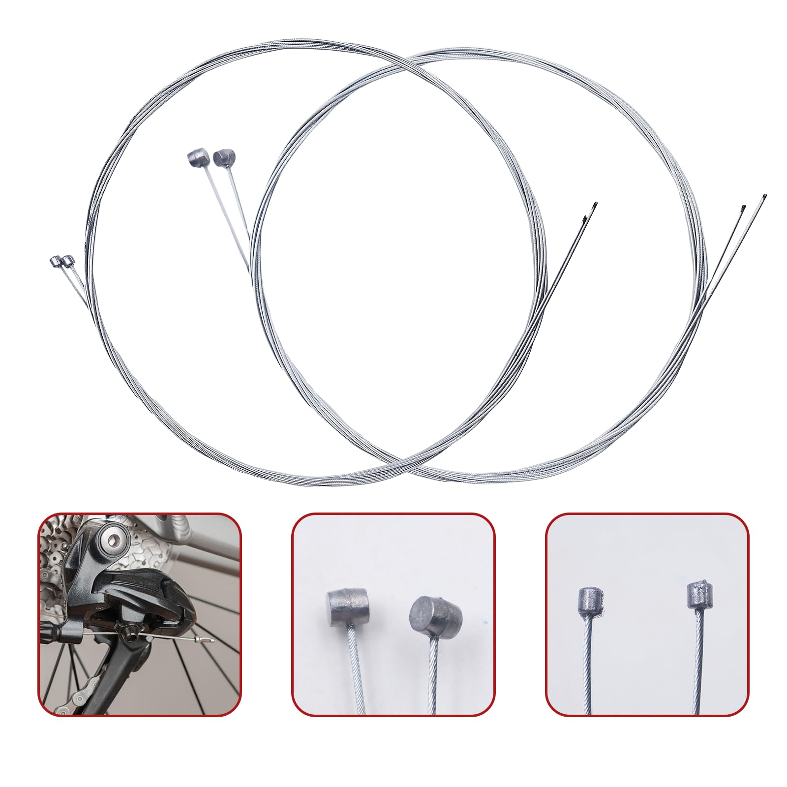 2 Sets Fahrrad Bowdenzüge - Universal Brems- Und Schaltzüge Für MTB Rennrad