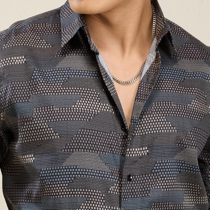 Image of MARK & ALBERT Men's Slim Fit Cotton Formal Shirt