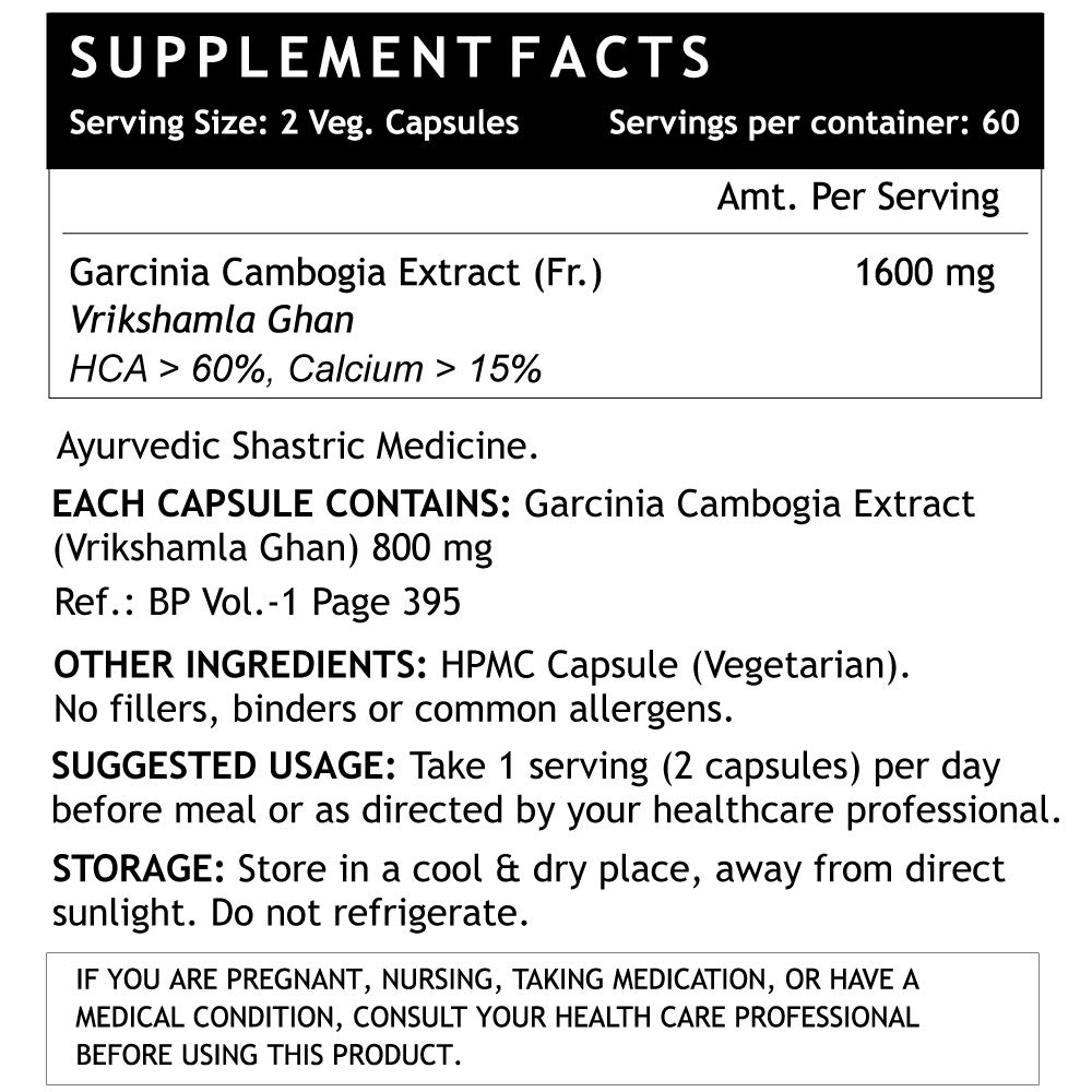 INLIFE Garcinia Cambogia Capsules | Fruit Extract with 60% HCA | Ayurveidc Herbal Supplement for Men Women - 1600mg - 120 Vegetarian Capsules - Image 2 thumbnail