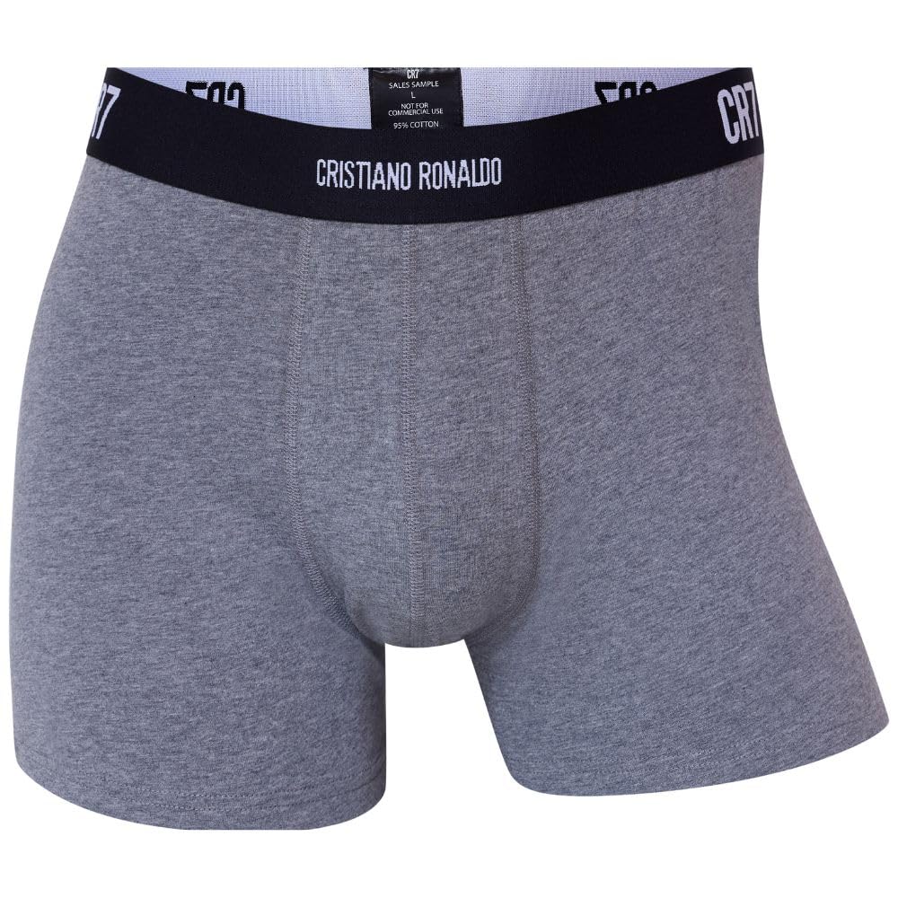CR7 Underwear Pack 3 Bóxers Hombre – Algodón Orgánico Transpirable con Cintura Suave Surtido de Colores