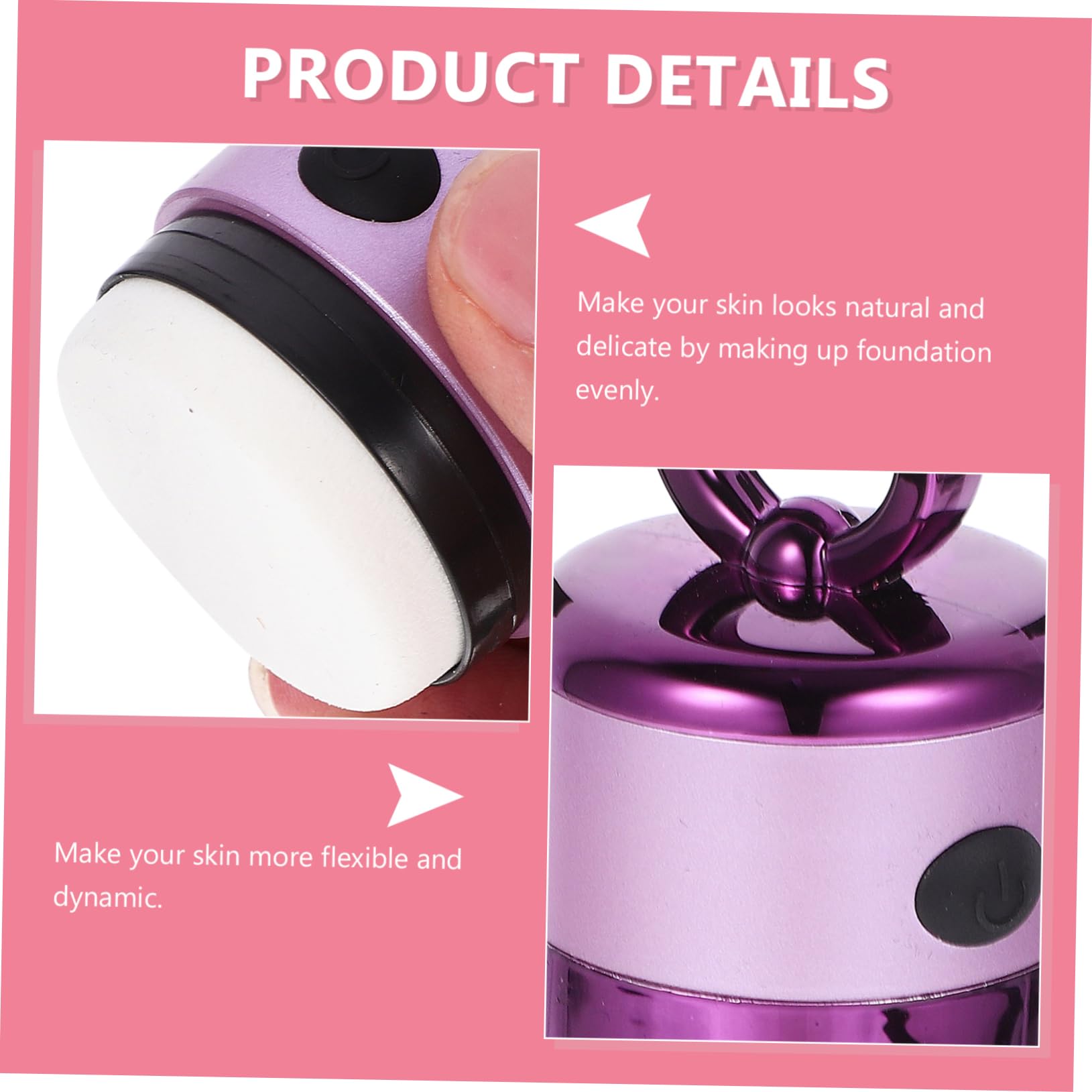 DOITOOL 2stücke Elektrischer Makeup-puff Mit Tragbarer Batteriebetriebener Make-up-schwamm Für Gleichmäßige Foundation Und Sanfte Gesichts-massage