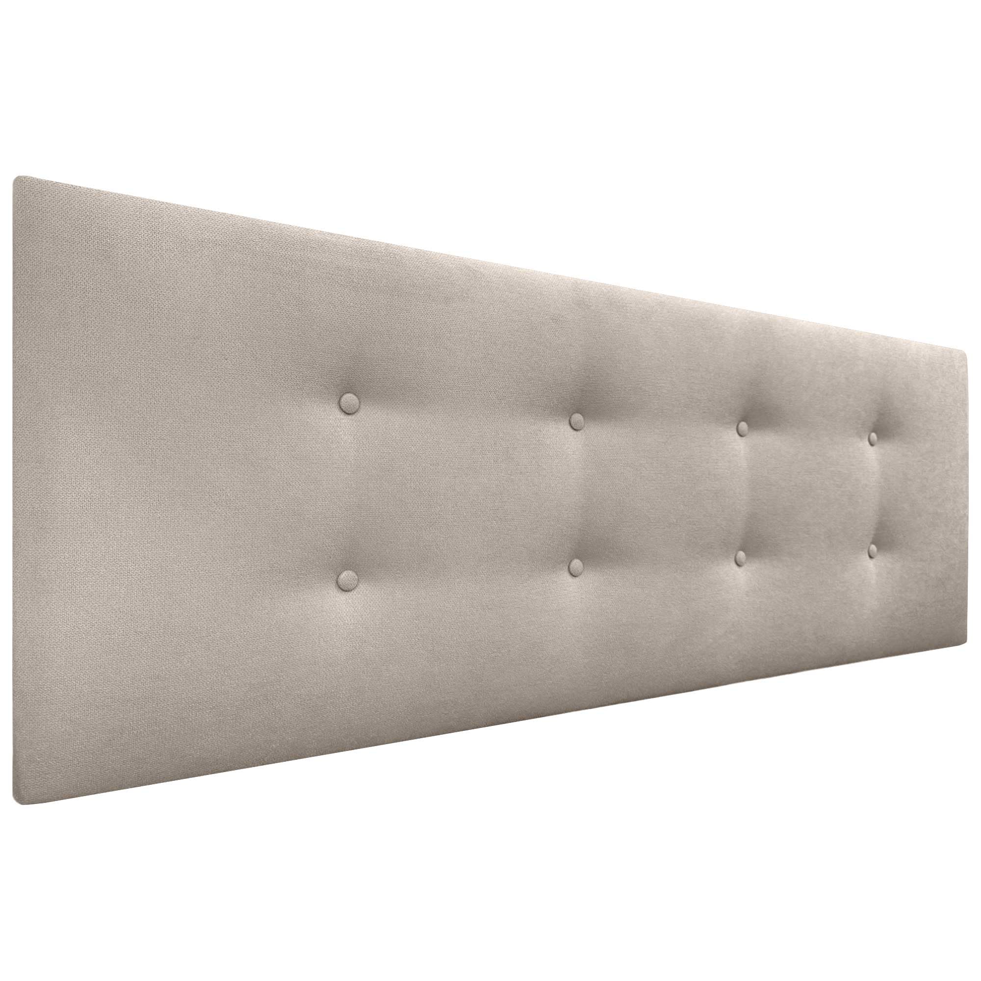 DHOME Cabecero de Polipiel o Tela AQUALINE Pro con 2 hileras de Botones Cabezal tapizado Cama Lujo (Tela Beige, 150x50cm (Camas 150/160))