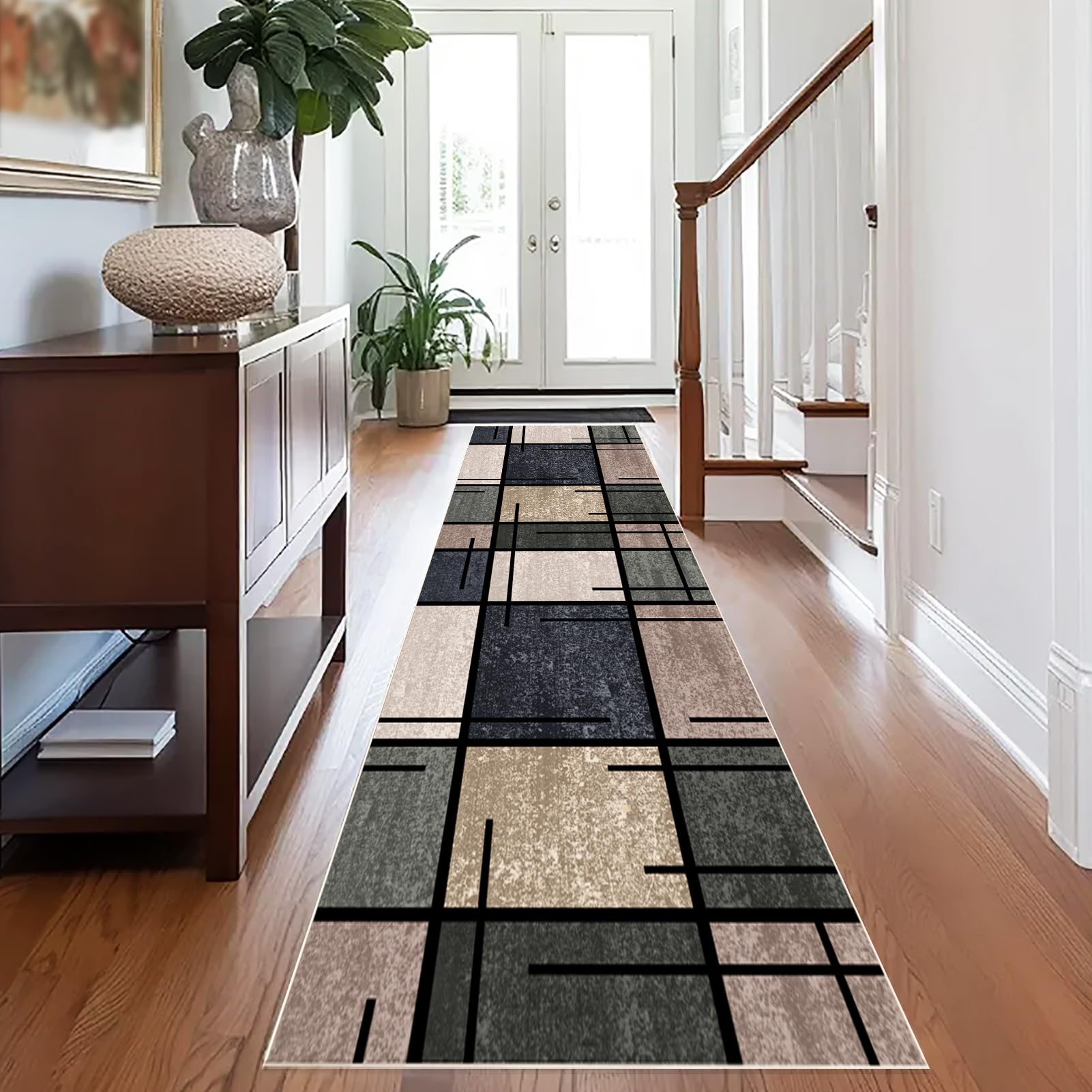 Długi dywan na korytarz dywan kuchenny zmywalny antypoślizgowy 70 x 300 cm dywan jadalnia przedpokój dywaniki dywanik dywanik korytarz korytarz do wejścia pralni salon sypialnia