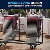 Vista 4 de Hercules Series Plastic Folding Chair Red - 10 Pack 650LB Weight Capacity Comfortable Event Chair-Lightweight Folding Chair