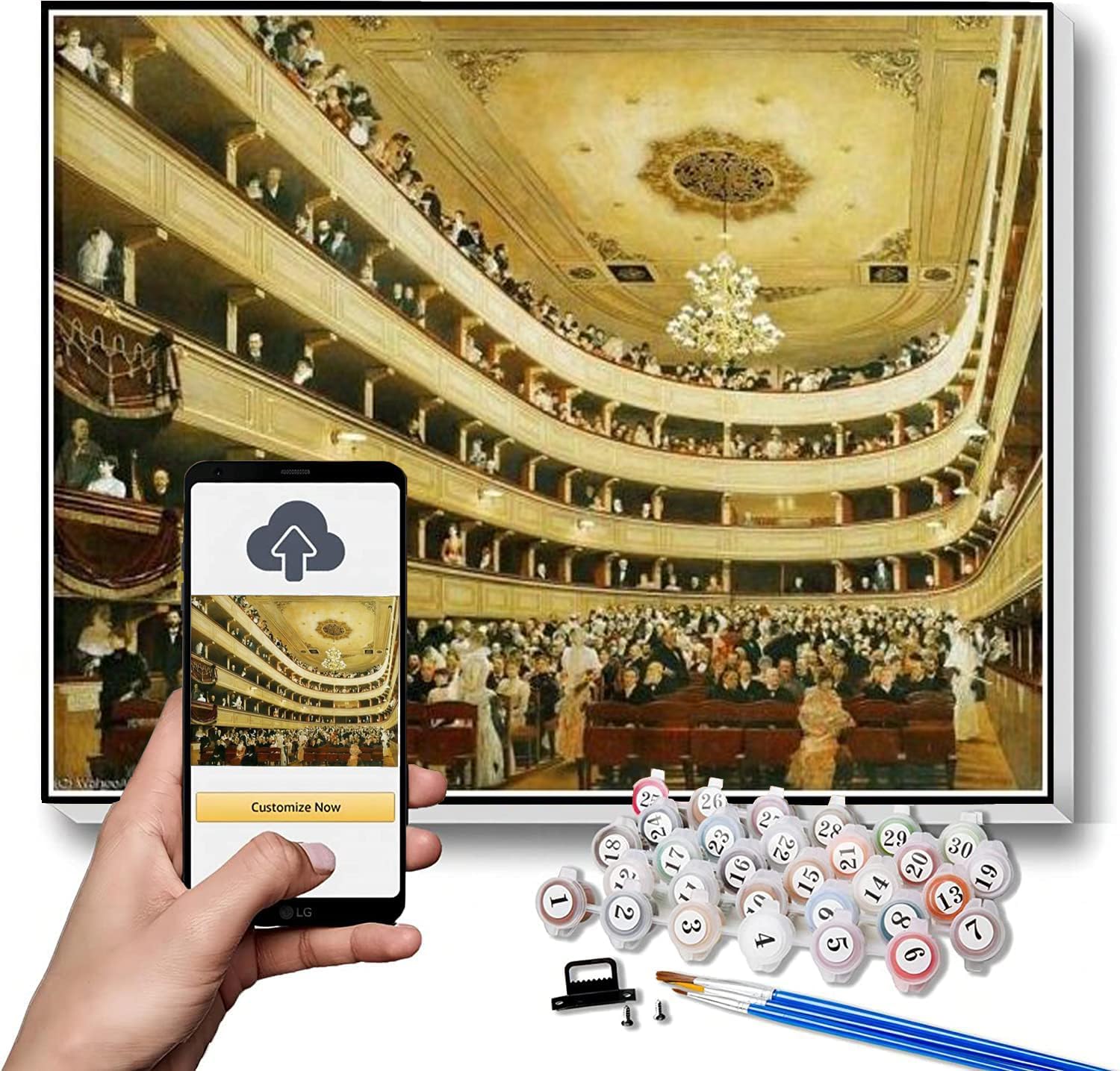 Paint by Numbers Kits for Adults and Kids The Beethoven Frieze The Hostile Powers Left Part Detail Painting by Gustav Klimt DIY Painting Paint by Numbers Kits On Canvas