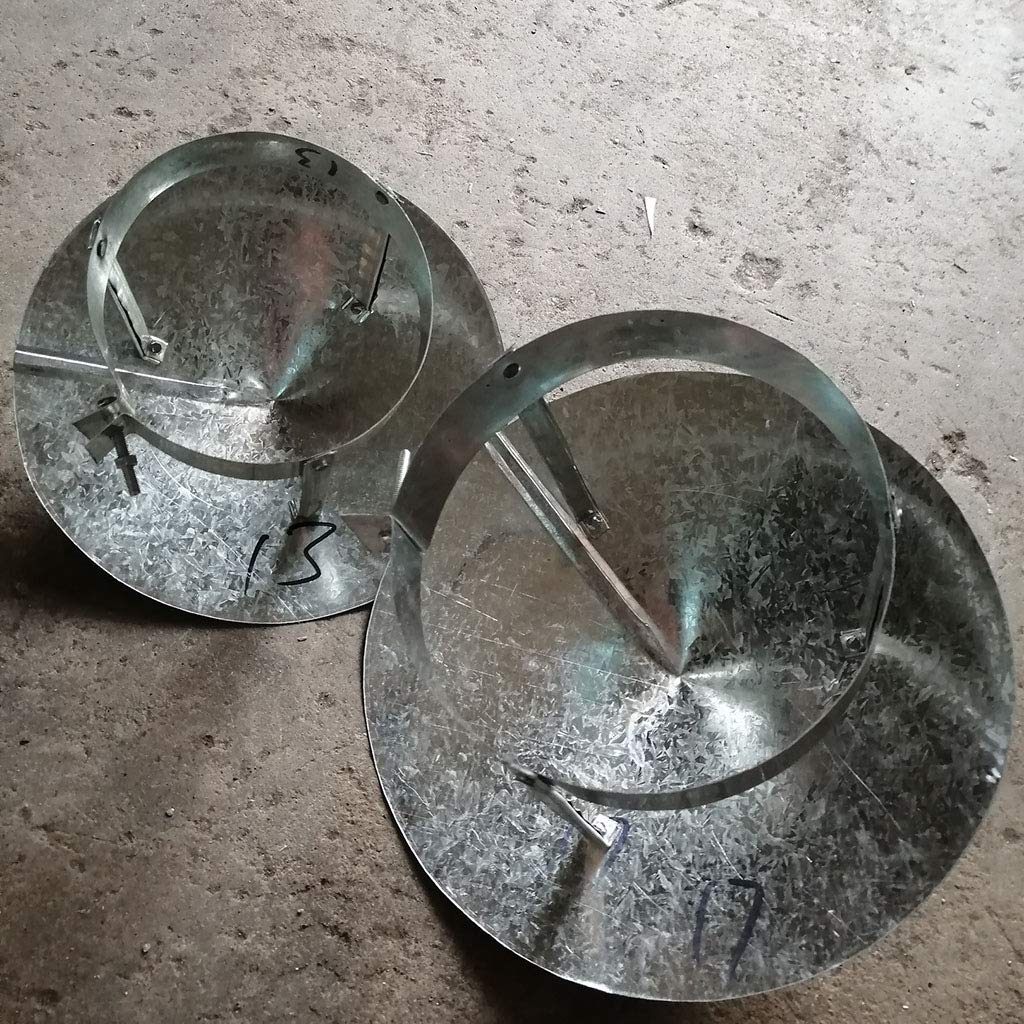 Kaminkappe, Kaminhaube aus weißem Eisen, Kamindurchmesser, Leitungen, Belüftung, Kappe, Regenhut, Haube (120mm)