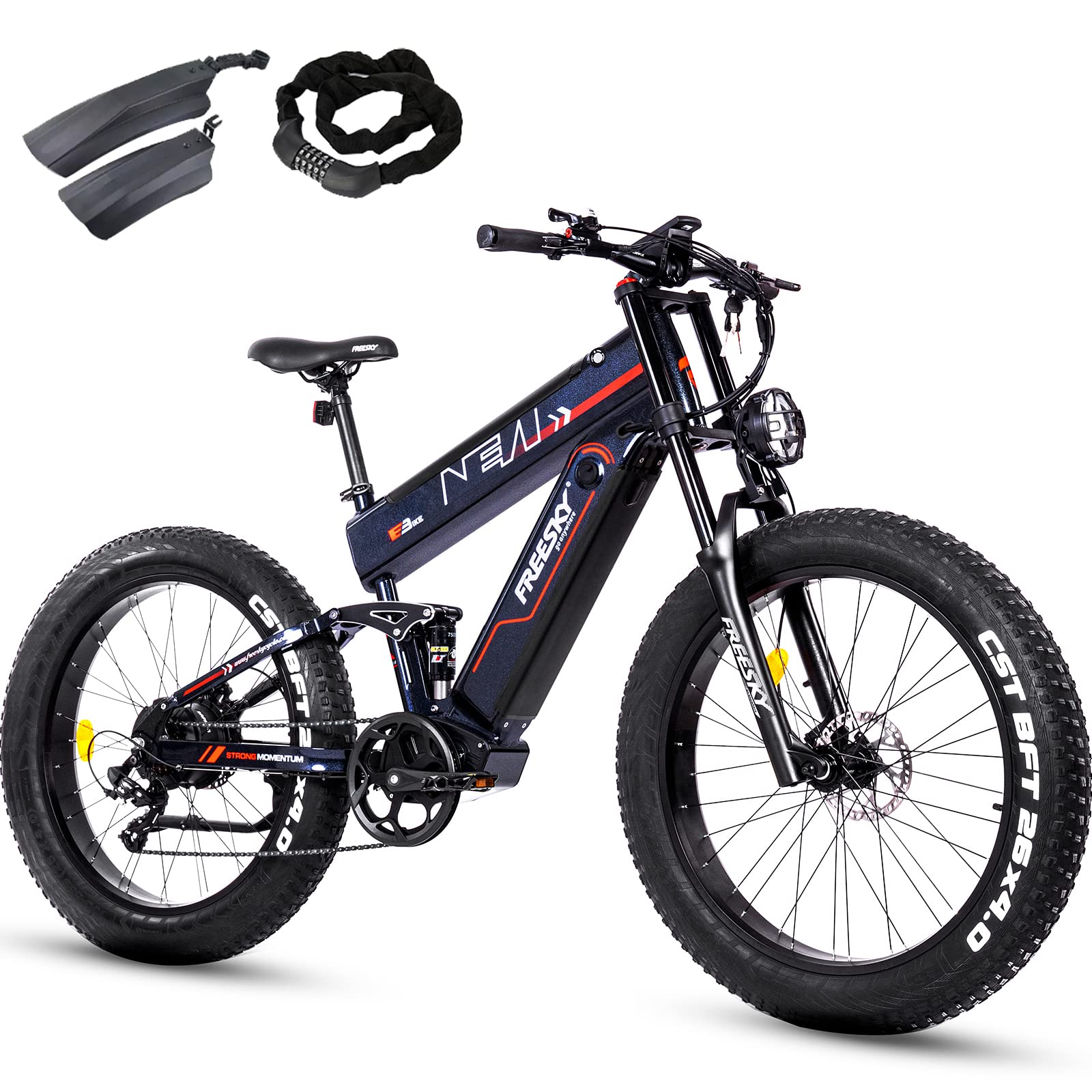 Buy FREESKY Electric Bike for Adults, 1000W BAFANG Motor Dual Battery