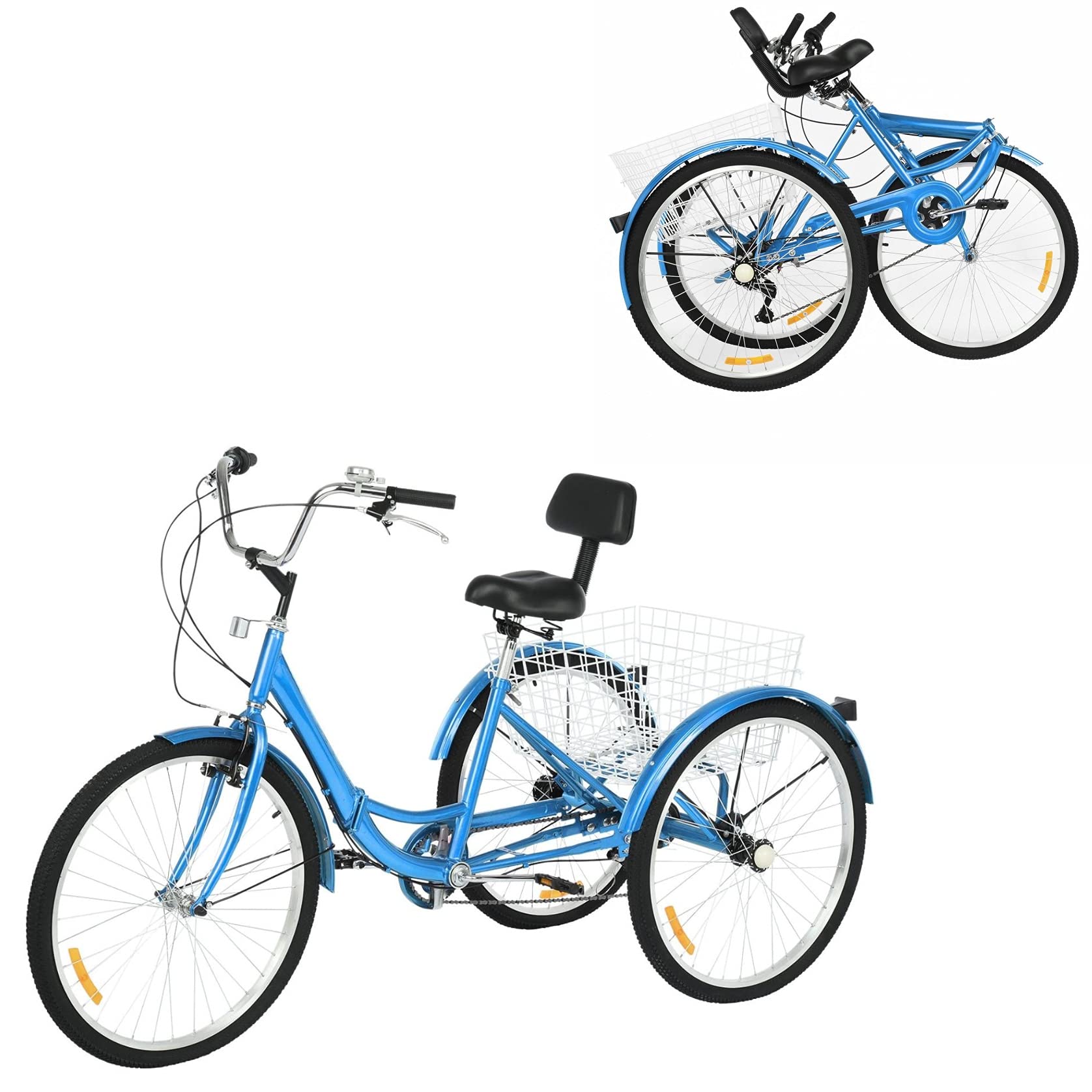 Buy Adult Folding Tricycle 7Speed Foldable Tricycle for Adults/Seniors