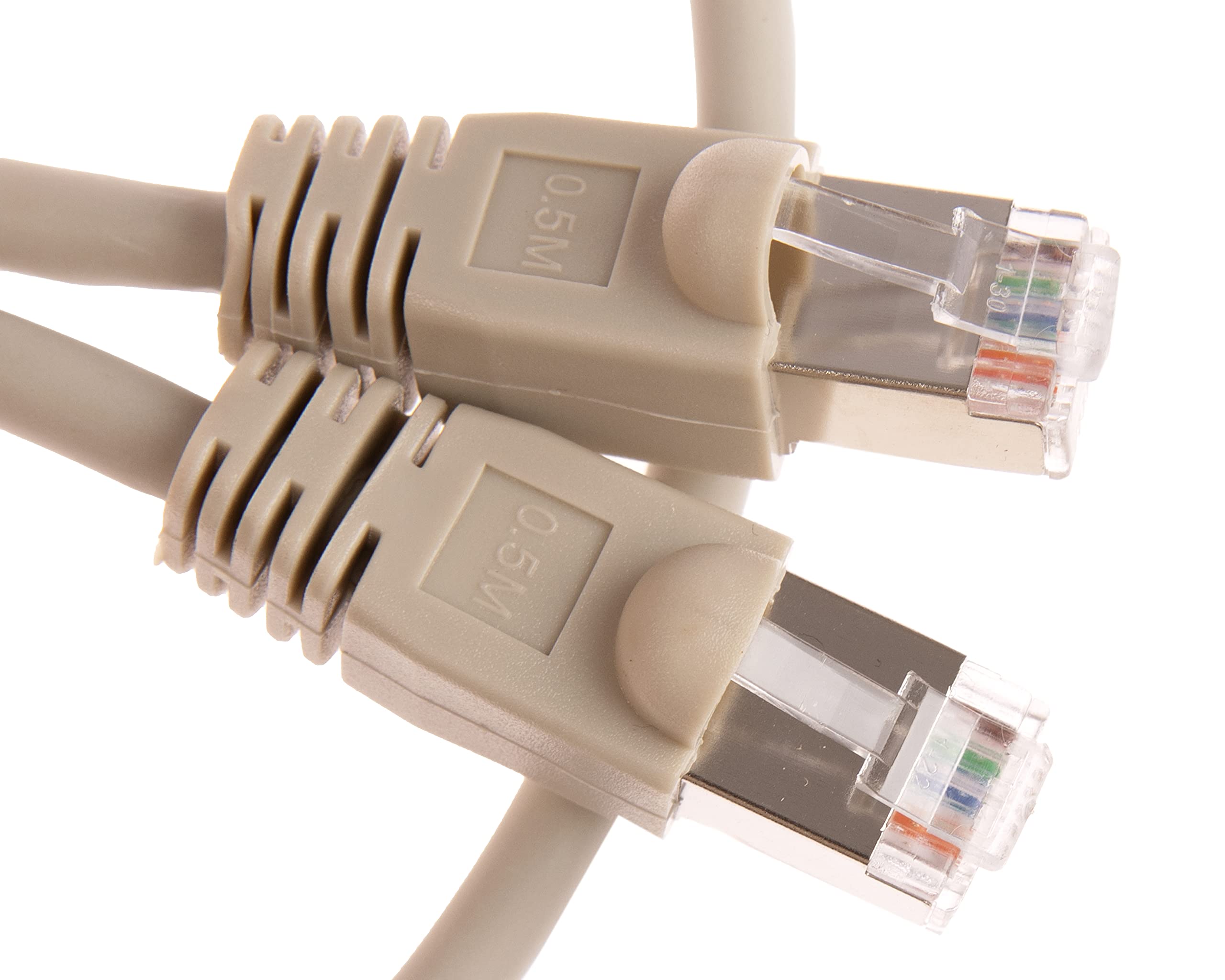 CDL Micro FTP Shielded Cat6 RJ45 Ethernet Network LAN Patch Cable 0.5m - Grey