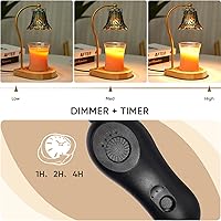 Vista 4 de Lámpara calentadora de velas con temporizador, calentador eléctrico de cera de fragancia regulable, elegante decoración del hogar, calentador