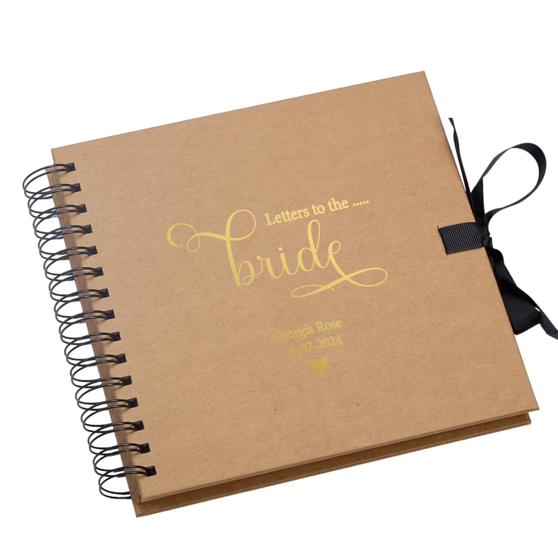 Personalised Letters To The Bride Multiple Colours Scrapbook or Photo Album Gift (Kraft Brown)